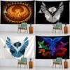 Flame Bird Decorative Tapestry Office Living Room Decor Home Wall Tapestry