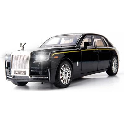 1/20 Rolls-Royce Phantom Модель автомобиля Литой под давлением Коллекционная игрушечная машинка из сплава с откидной спинкой Классическая модель с двойной дверью Логотип автомобиля можно сложить
