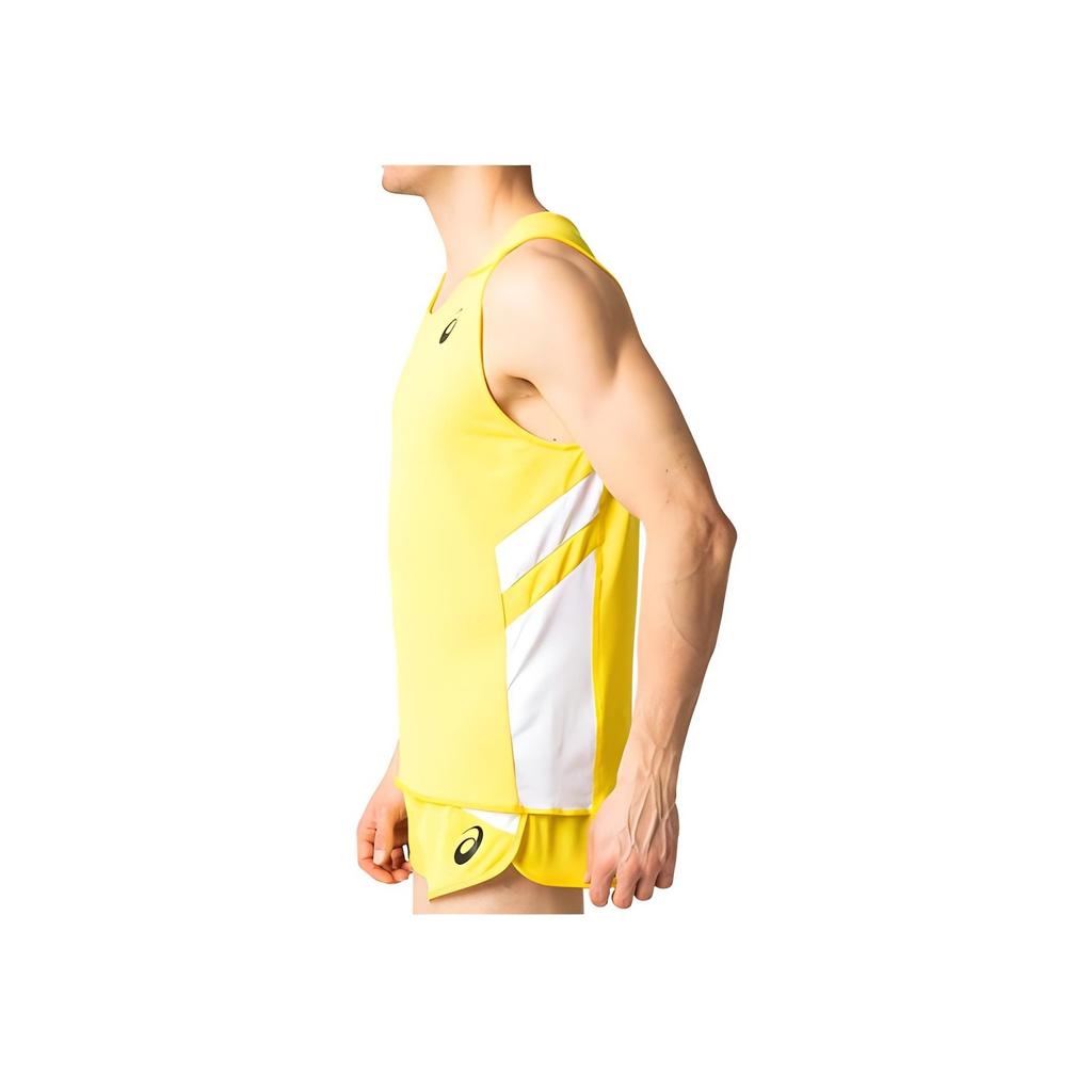 Asics Logo Print Loose Round Neck Sleeveless Running Vest Men Vests Yellow 2091A124-750