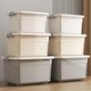 25QT Household Storage Boxes with Cover Dustproof Organizer Boxes Modern Simplicity Sundries Toys Container Stackable Closets