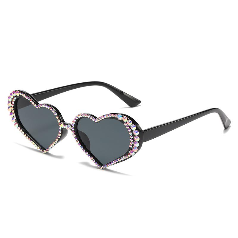 Protective Glasses  New Water Diamond Sunglasses Candy Color Design Female Eyeglasses For Women Punk Large Frame Shades