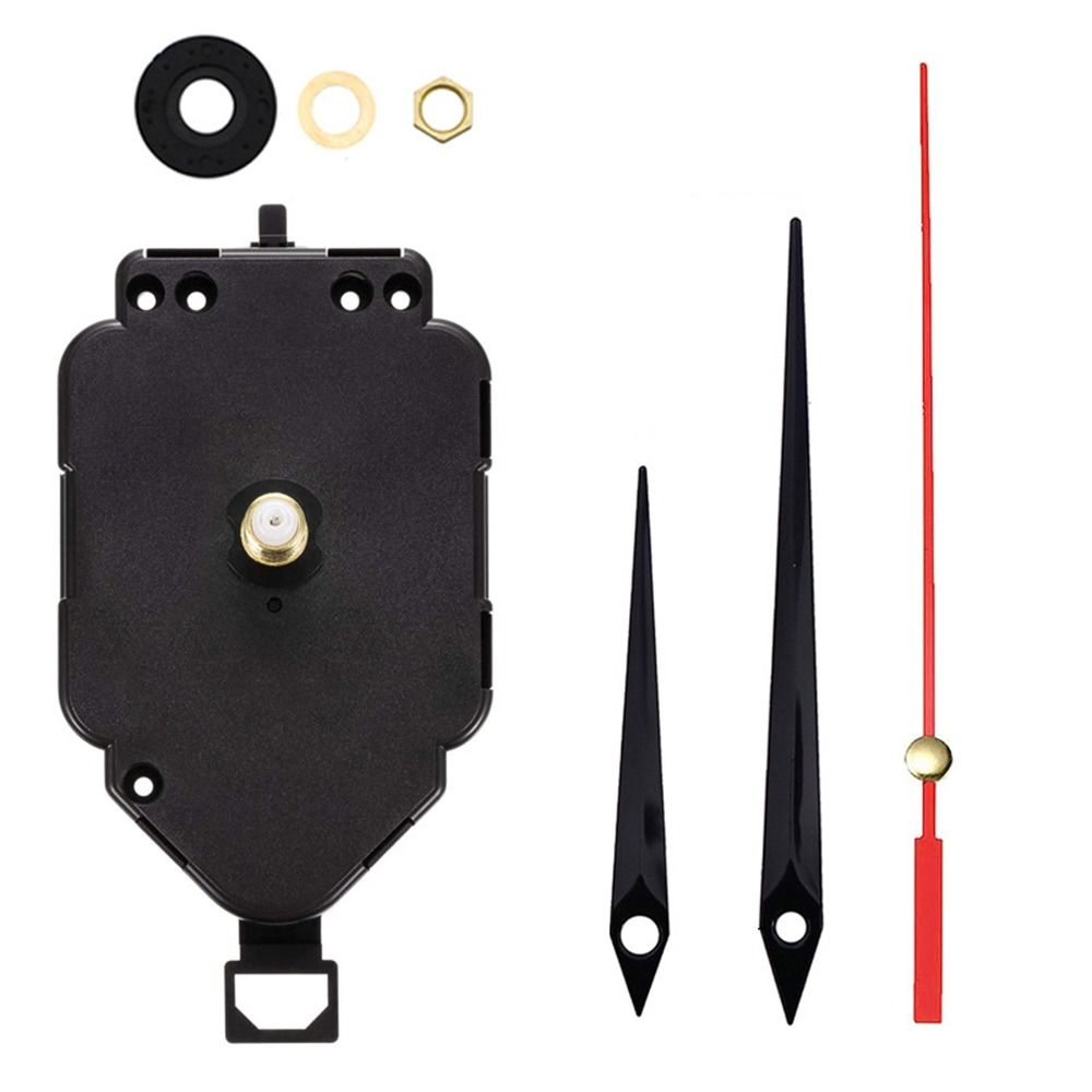 Черный маятниковый механизм часов с указателем часов/минут/секунд, детали настенных часов, комплект стрелок часов