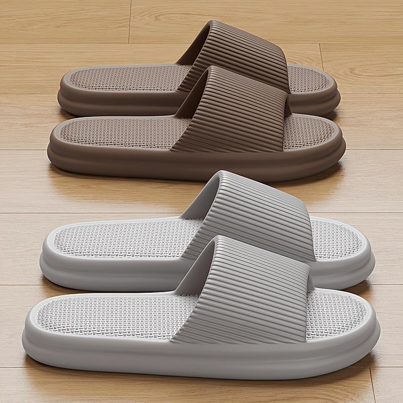Order A Size Up Summer Slippers Flip Flops Man Indoor Home Woman Shoes EVA Soft Soled Slippers Shower Home Slides Couple Non-slip Casual Sandals