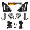 CJWUHAO Fog Lamp Unit Set for Aftermarket Fog Light Kit with LED Daytime Running Lights and Turn Replacement for OEM Includes Wiring High DOT IP68