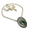 Green Aventurine Gemstone 925 Silver Plated Handmade Jewelry Necklace 18"