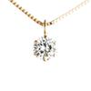 Jewelry K18PG Diamond Pendant Necklace Color SI2 Class Good Cut GGSJ Sorting of Certificate of Included [DIAMOND WORLD] Women's 0.15ct D-G (Source