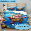 3PCS Custom Name Princess Pig's Royal Adventure Bedding Set, Including 1pc Duvet Cover And 2pcs Pillowcases, Suitable for dorms and bedrooms Gift