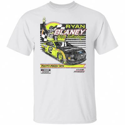 #12 Ryan Blaney Vintage Nascar Car 2020 Белая спортивная футболка унисекс