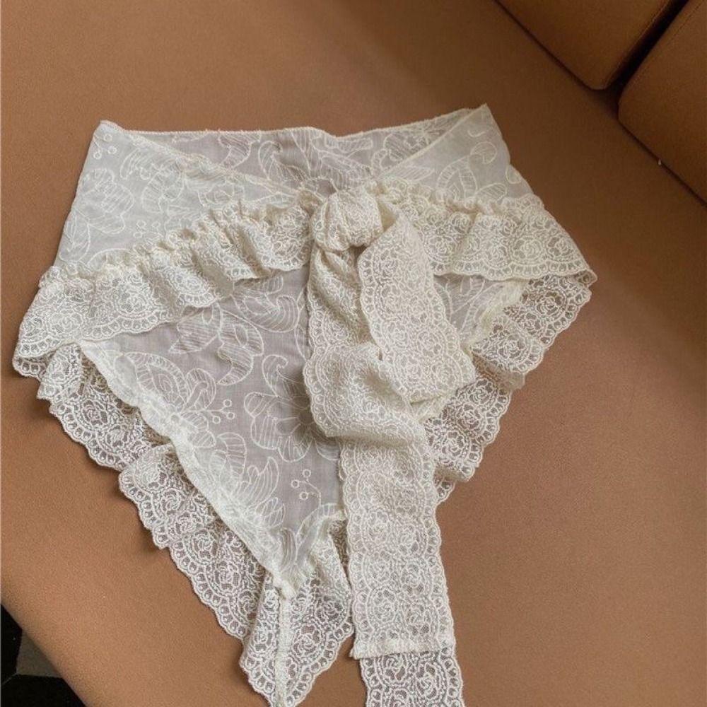 Ethnic Style Lace Triangle Scarf Embroidered Skirt Curtain All-match Lace Headband Travel