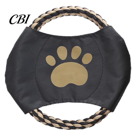 Dog Fetch Toy Cotton Rope Toy, Flying Disc Interactive Knot Dental Cleaning Chew Tug-of-War for Large And Small Dogs Chewing