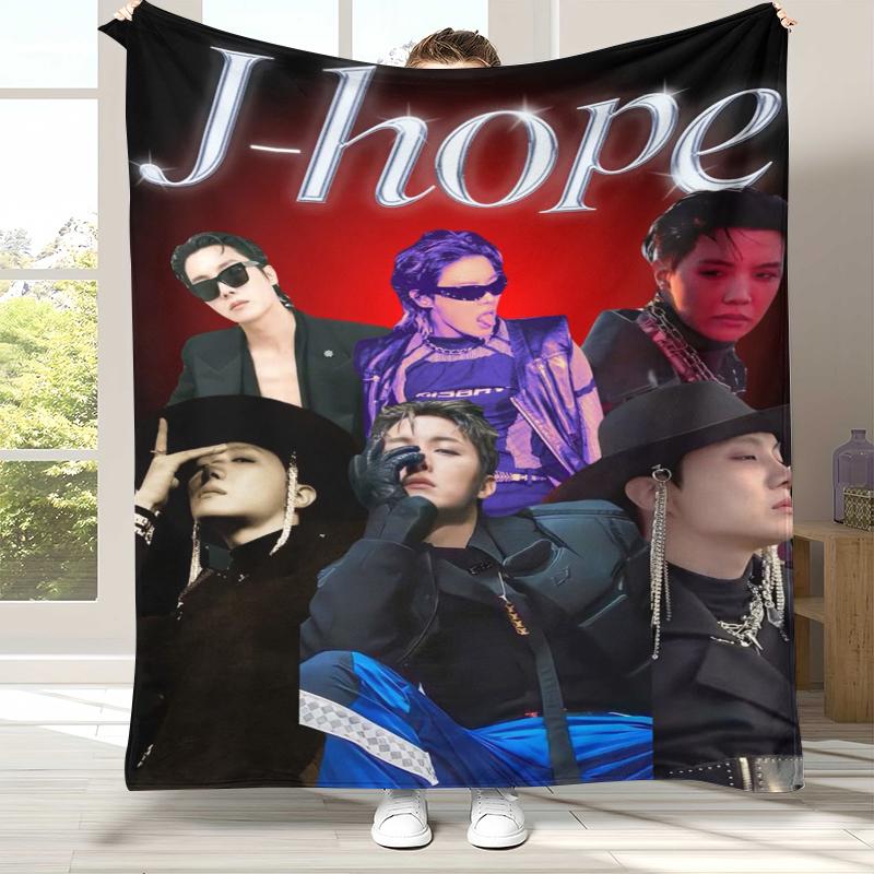 Чон Хосок J Hope Kpop B-BTS Фланелевое одеяло, Ультрамягкий теплый плюшевый плед для дома, спальни, кровати, дивана, офиса, кемпинга, подарок