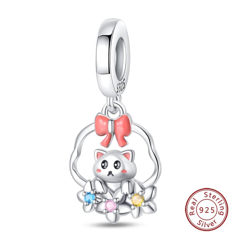 Милая серия «Кошка и собака» Медные шармы «Луна», «Бабочка», «Отпечаток лапы» 3 мм Сделай сам Изготовление изящных ювелирных изделий Подарки