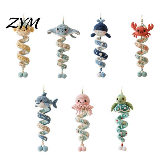 Handmade Keychains for Beginners Ocean Animal Spiral Crochet Kit, DIY Coastal Hanging Ornament Beginner Craft Educational Knitting Novices Kit