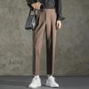 Men's Casual Loose Fit High-Waist Suit Pants - Spring & Autumn, Italian-Style, Nine-Point Length