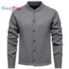 Cozy Up Men's Cardigan Sweaters Stand Collar Cable Knit Button Sweater