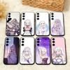 Re Zero Рем Эмилия Чехол для телефона для Samsung A73, A21s, A22, A31, A32, A52, A53, A71, A80, Мягкий черный корпус