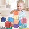 Blocks Toy Soft Cubes for Children Squeeze Toy Baby Soft Rubber Building Blocks Relief Stacking Educational Puzzle Toys