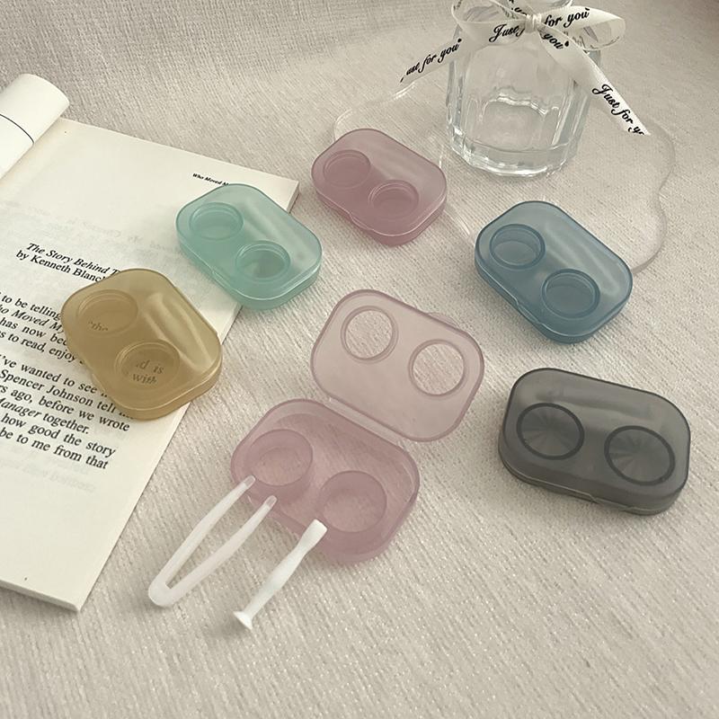 Women Girl Glasses Cosmetic Contact Lenses Box Contact Lens Case For Eyes Care Travel Holder Container Travel Accessories