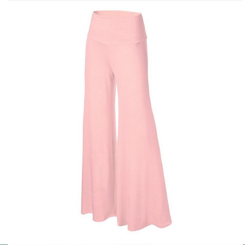 Женские однотонные повседневные широкие брюки с высокой талией, спортивные брюки для йоги