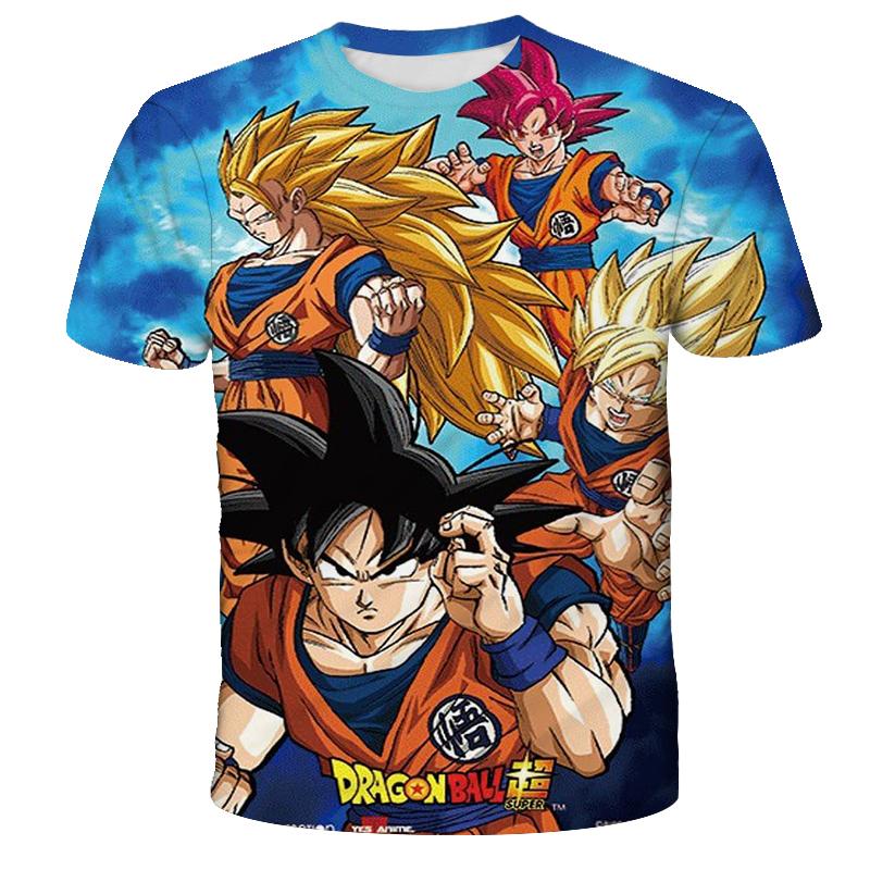 2026 Летняя Ретро Футболка Dragon Ball для Фитнеса Мужская Оверсайз 3D Печать Короткий Рукав Семейная Унисекс Детская Спортивная Футболка