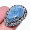 Aquamarine Handmade 925 Sterling Silver Jewelry Ring Size 8 g4V71