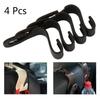 4 Pcs Universal Car Headrest Hook Seat Back Hanger Holder Vehicle Organizer for Handbags Purses Coat