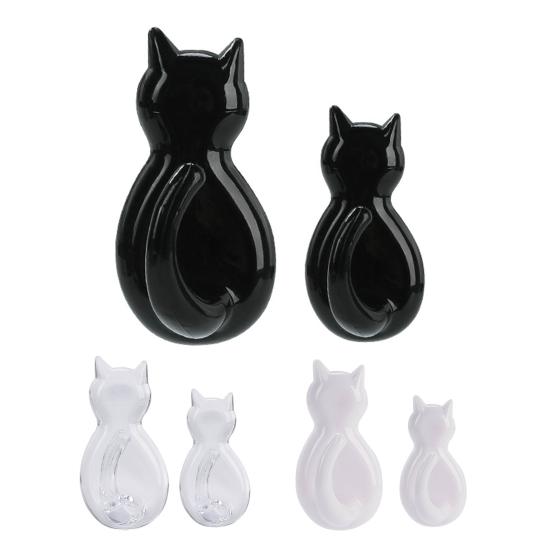 2 шт. настенных крючка для хранения в форме кошки, прочные, несущие нагрузку, самоклеящиеся крючки для хранения одежды на кухне, хозяйственные принадлежности