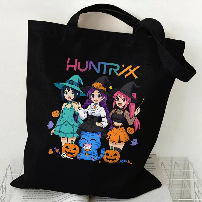 Горячая распродажа Kpop Корейская группа Witch Hunter для девушек Принт Холщовая сумка Студенческая повседневная сумка Сумка для покупок