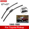 Car Wiper for Toyota Pickup 1995-1988 17" + 17" Front Rear Wiper Blades Brushes Cutter Accessories