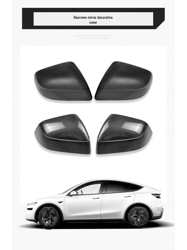 Накладка на зеркало заднего вида из углеродного волокна для Tesla Model Y (25-летнее обновление)