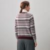 Kemengboka 2025 Fall/Winter Women's Retro Fair Isle Cashmere Knit Sweater