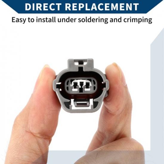 2 Pin Oxygen Sensor Connector Plug Female Terminal Set for Honda Accord