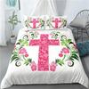 3D Jesus Duvet Cover Set Christian Sacred Jesus Polyester Bedding Set Cross Comforter Cover Suitable For Christian Jesus King