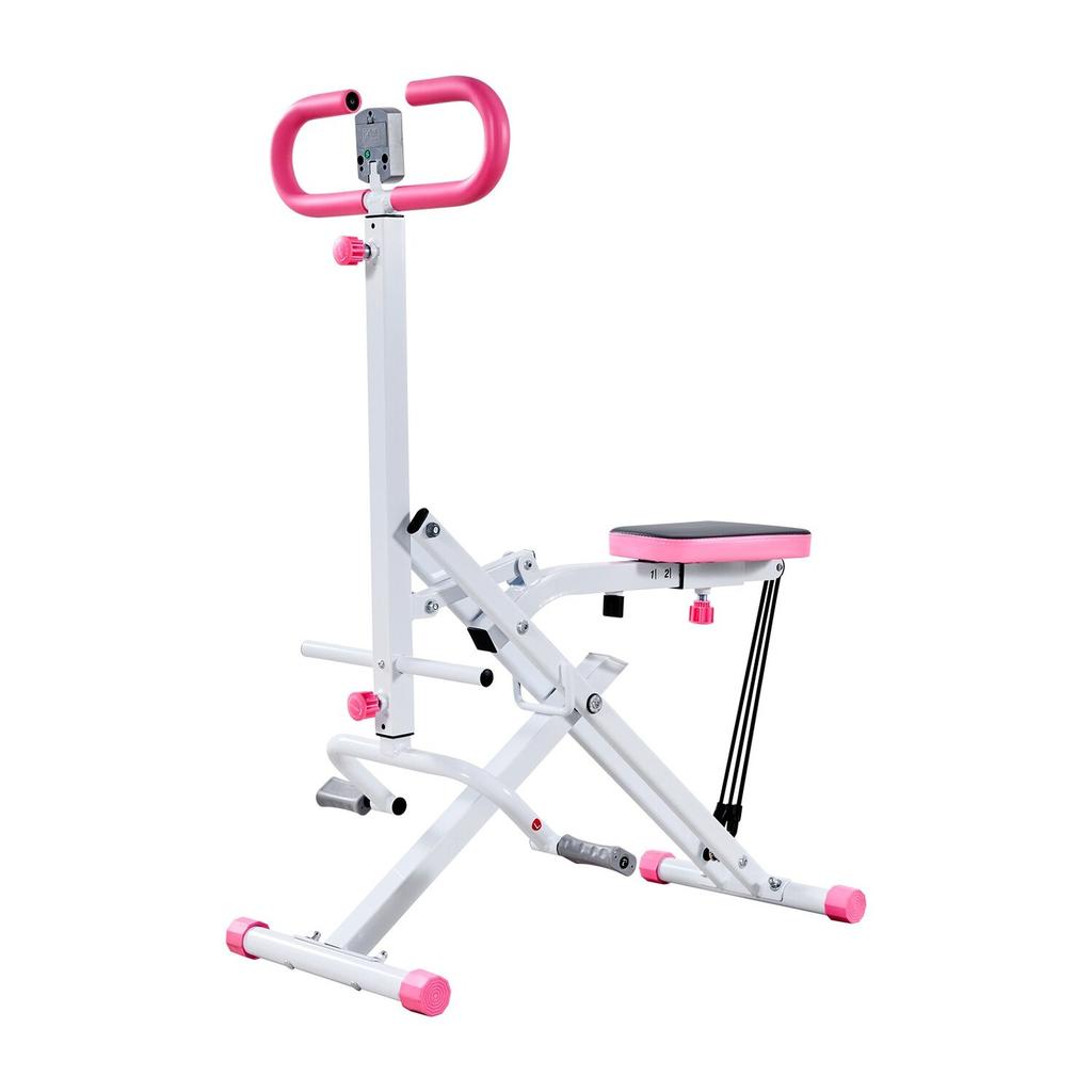 Squat Machine, Deep Squat Rowing Machine for Home, Easy Setup & Foldable Exercise Equipment, Glute Trainer Machine with 3 High-Strength Resistance