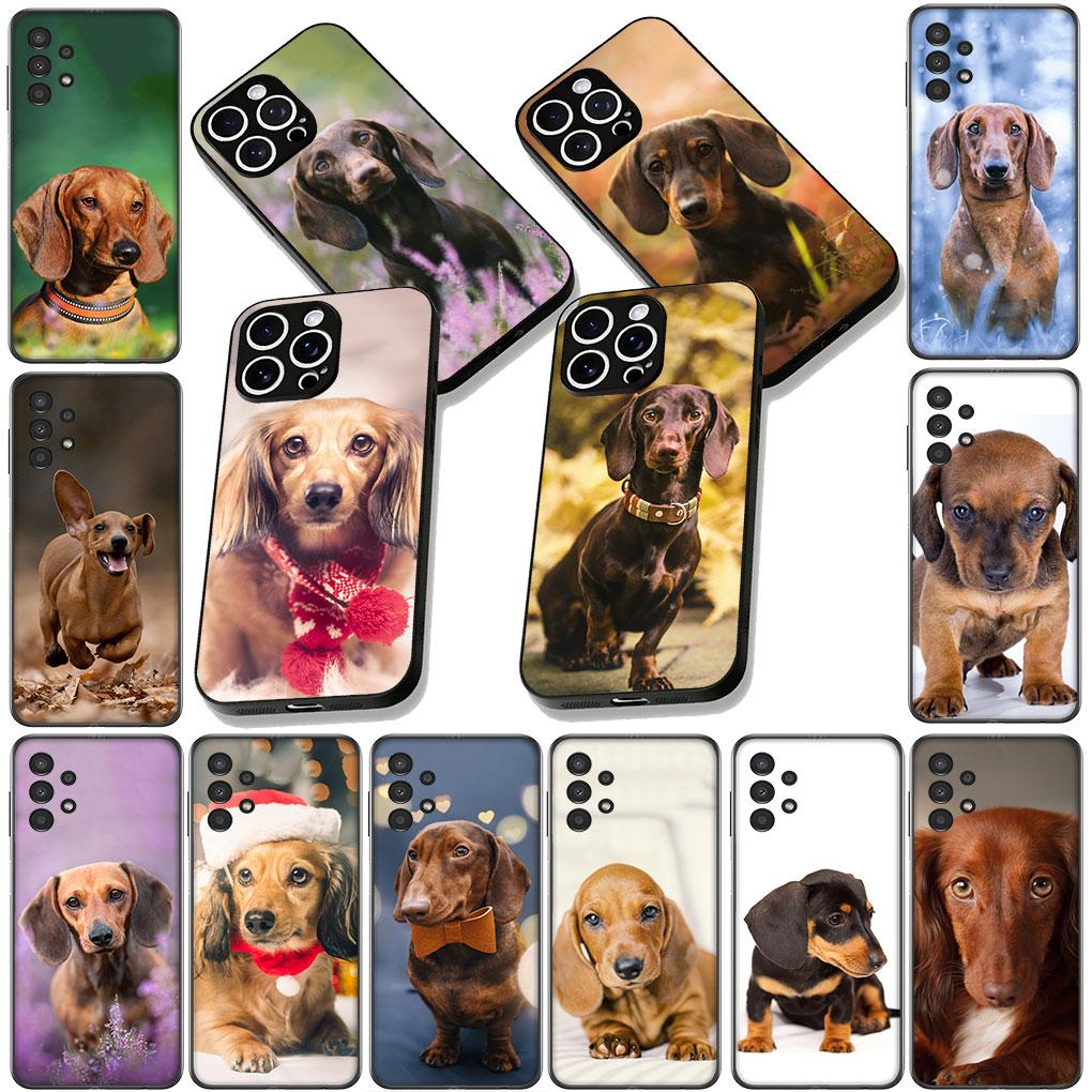 Dachshund Dog Casing Phone Cover for Samsung Galaxy A05 A06 A14 A50 A51 A52 A12 A13 A23 A70 A07 A25 A26 M53 A56 Soft Case