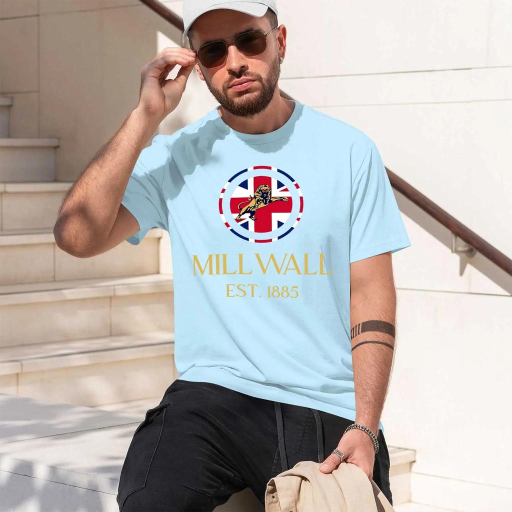 Millwall Football Club 2026 New Fashion Heavyweight Hot Selling Retro Printed Pattern Fun Round Neck Tshirt For Daily Comfort