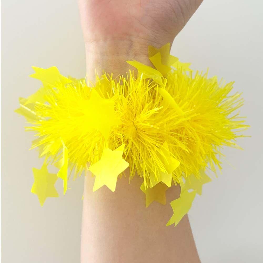 5pcs Shimmering Party Decorations Props Glowing Lightweight Plastic Wristbands Birthdays