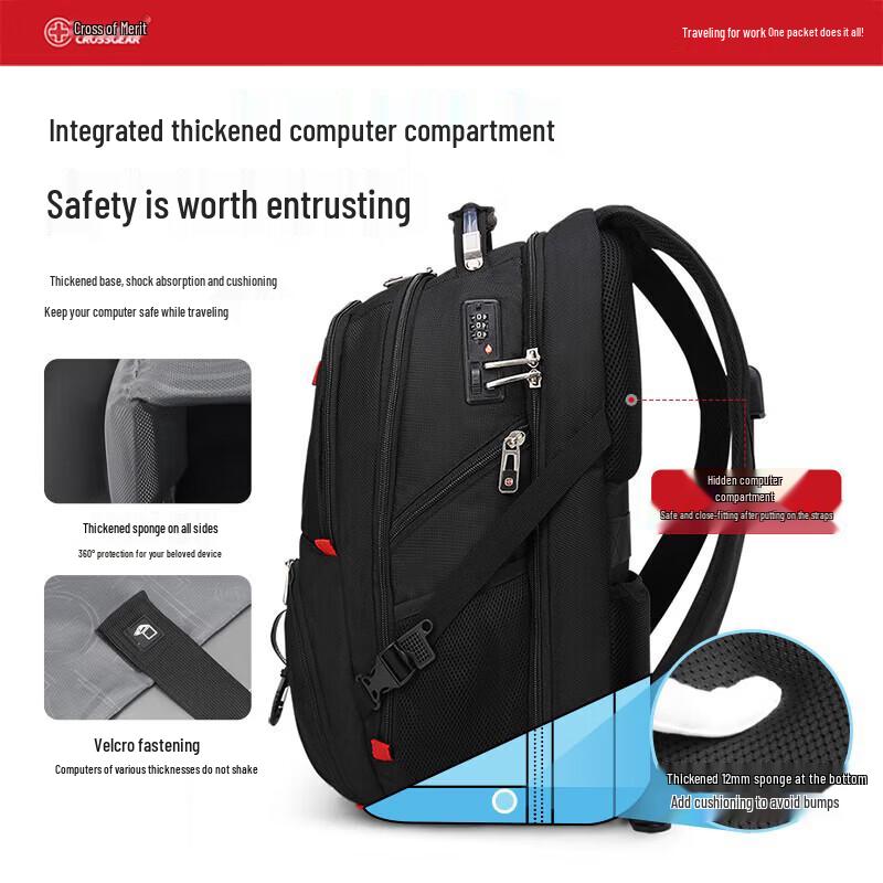 CROSSGEAR Swiss Army Style Large Capacity Laptop Backpack