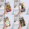 Ae105 Happy New Year Art Christmas Electroplated Glass Phone Cases for Samsung S25 Ultra iPhone 16 Xiaomi Redmi OPPO Lens Full Protection Back Cover