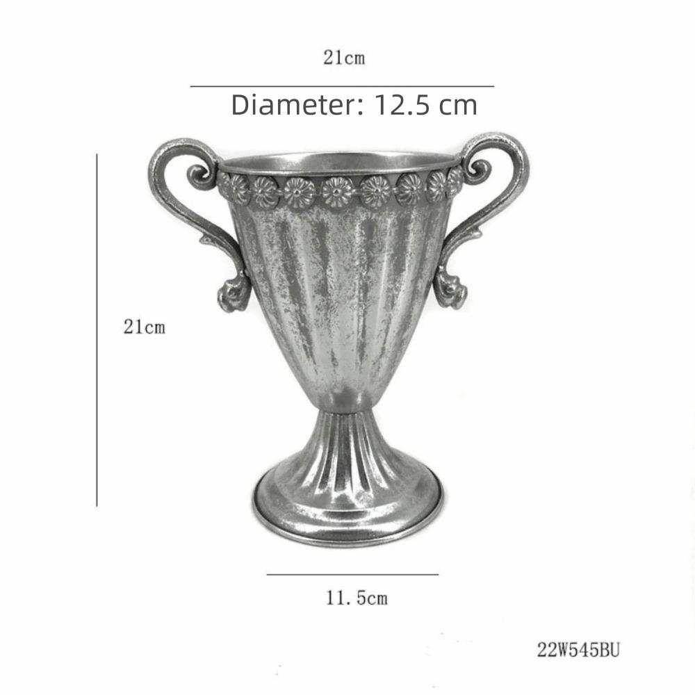 Classical European Flowerpot Silver Flower Planter New Iron Flower Vase Table Decor