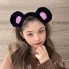 Yousheng Girl Медвежьи ушки Декор Головная повязка Мультяшный плюшевый обруч для волос Макияж Стирка лица Хэллоуин Косплей Головная повязка