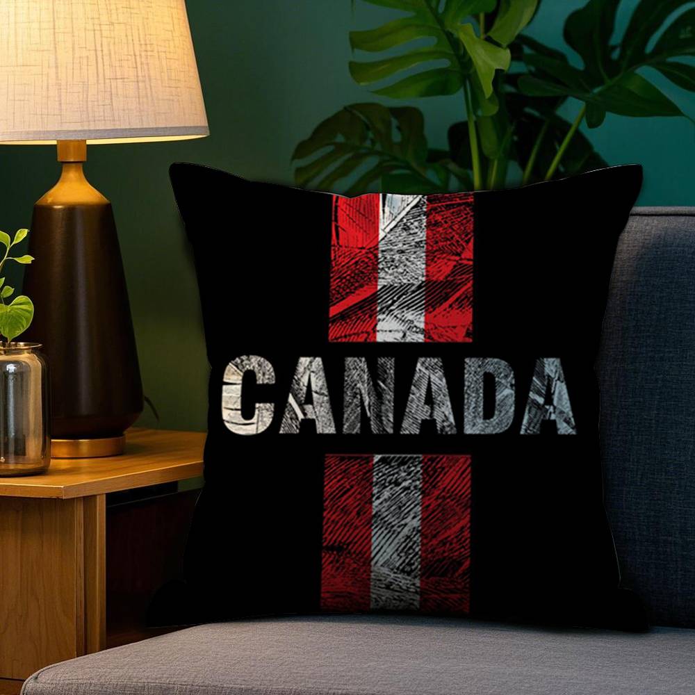 Canada Canadian Flag CA Leaf Pillow Case Plush Fabric Soft Double Sided Print Home Sofa High Quality Cushion Cover Throw