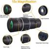 16 * 52 Monocular | Dual Focus Zoom Optic Lens Armouring Monocular Telescope Outdoor Travel Binoculars for Bird Watching Wildlife Hunting