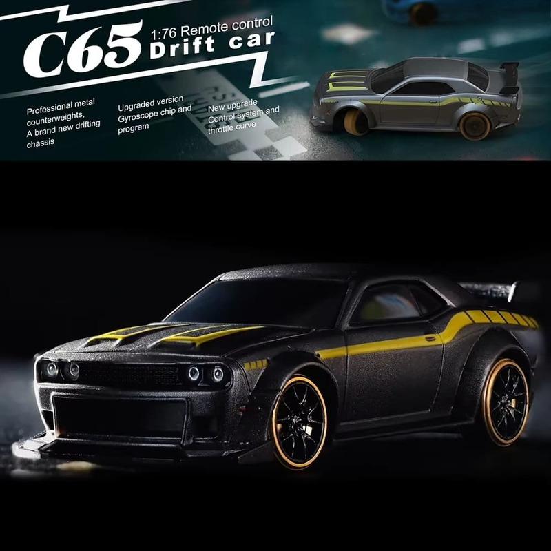 Новый 1:76 масштаб пульт дистанционного управления C65 встроенный гироскоп дрифт гоночный полноразмерный мини пульт дистанционного управления автомобиль симулятор настольный RTR настольная игрушка подарок