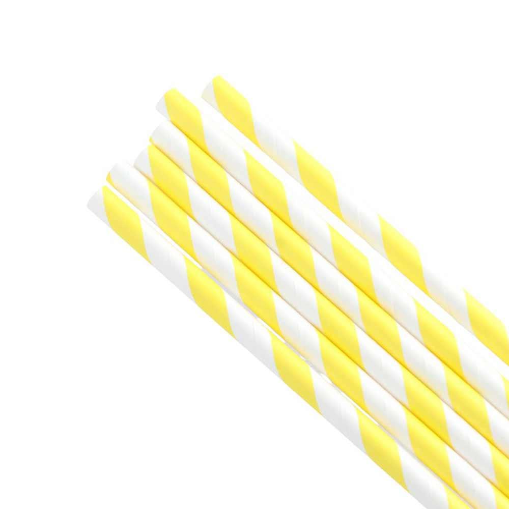 Colorful Stripe Pattern Drinking Accessories Paper Drinking Straws Disposable Straws Party Supplies