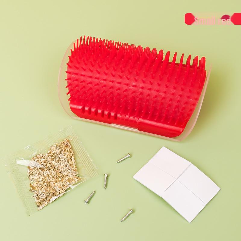 Cat Scratching Corner: Self-Grooming & Hair Removal Brush with Catnip