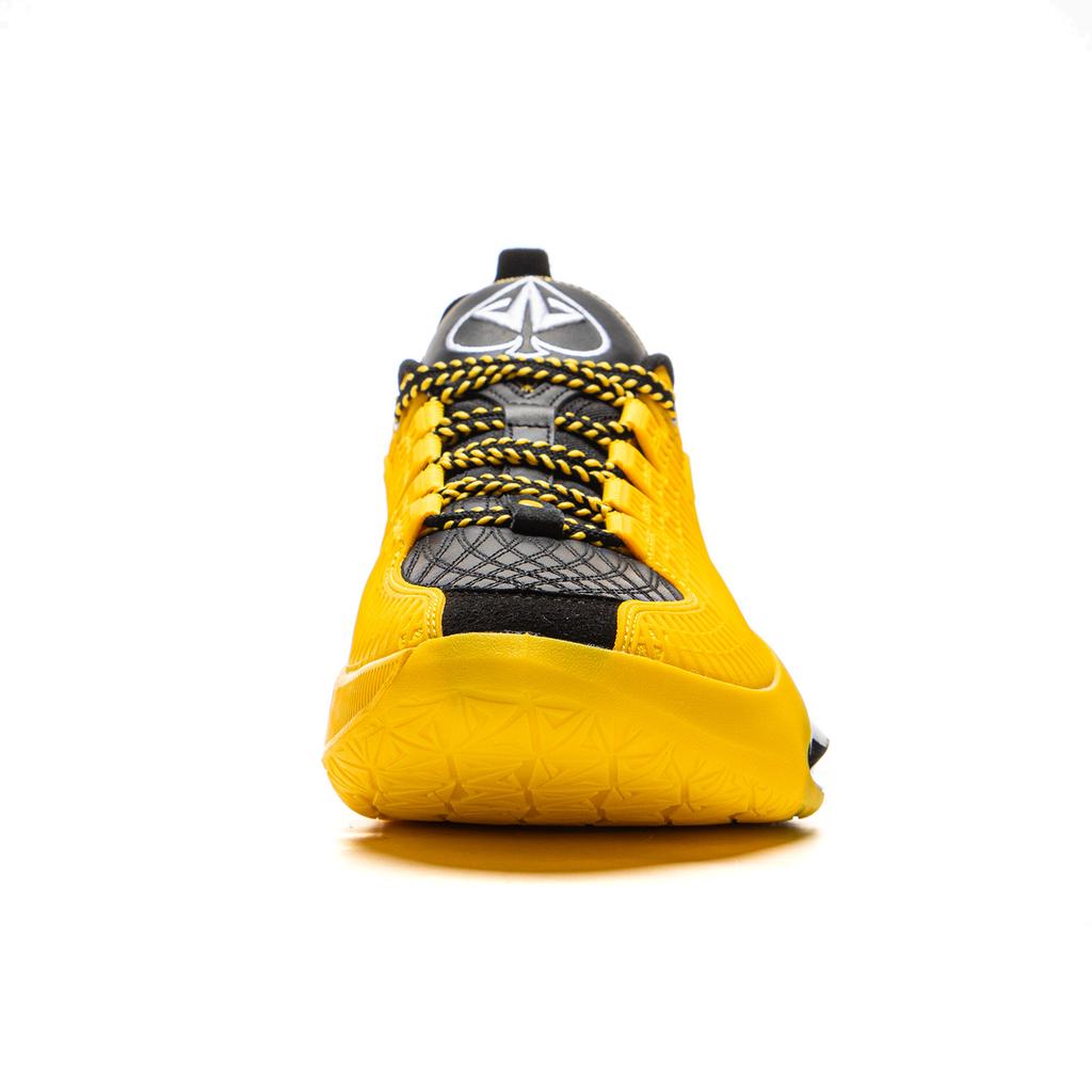 Li Ning JB3 износостойкое покрытие защита от переворачивания низкие баскетбольные кроссовки мужские желто-черные ABAU107-14