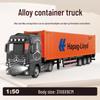 1:50 Alloy Container Transport Truck Model Toy Vehicle Gift Ornament