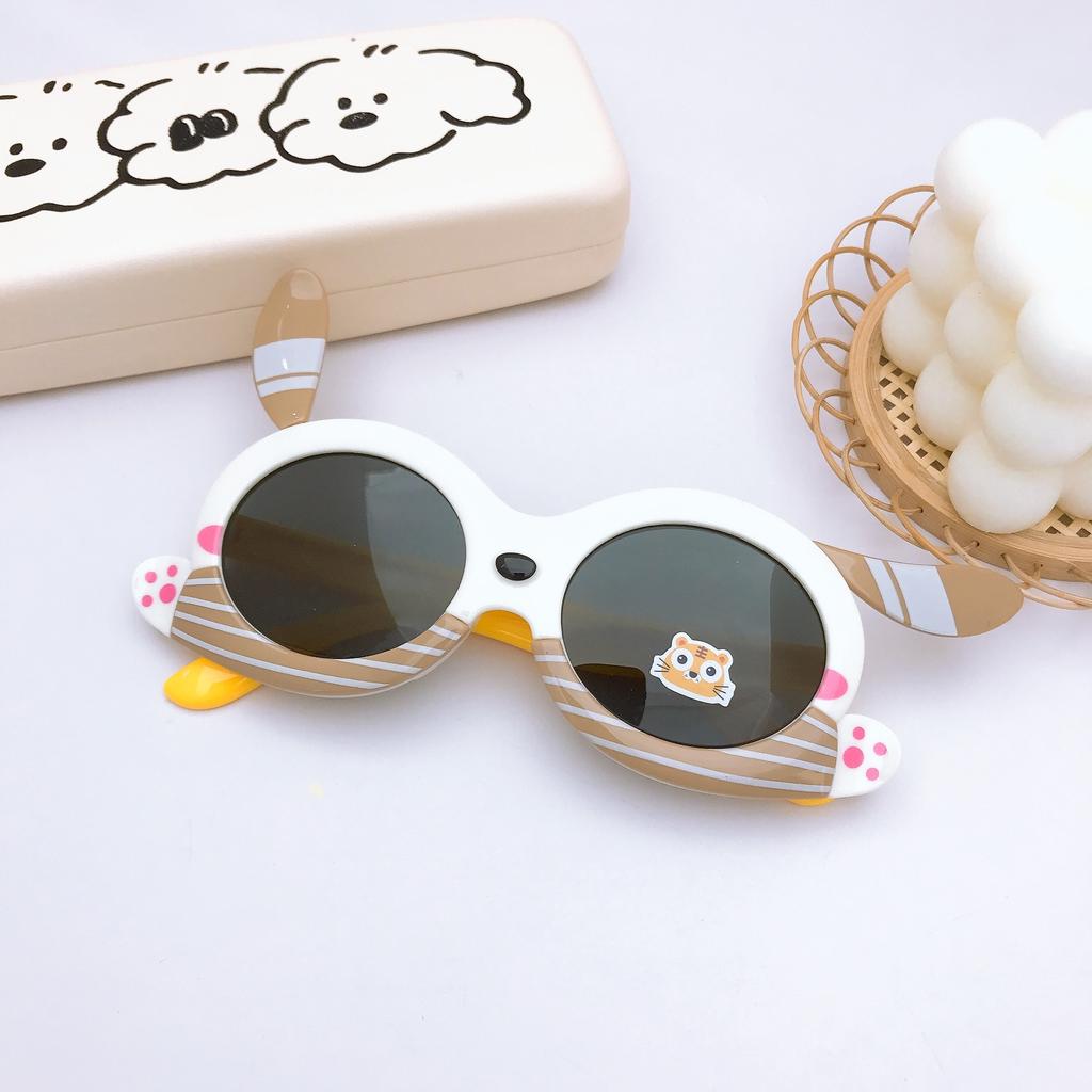 Детские поляризованные солнцезащитные очки в форме Пикачу, детские солнцезащитные очки, очки с длинными ушками щенка, силикон
