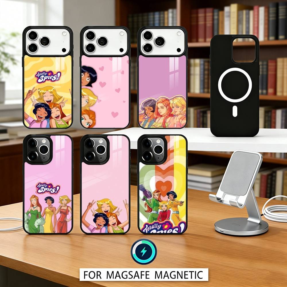 Чехол для телефона T-Totally S-Spies для iPhone 17,16,15,14,13,12,Pro,Max Для Magsafe Магнитная Беспроводная Зарядка
